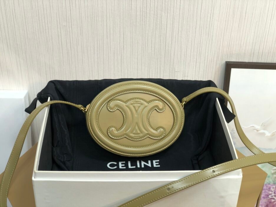 Celine Mini Logo Olive Green